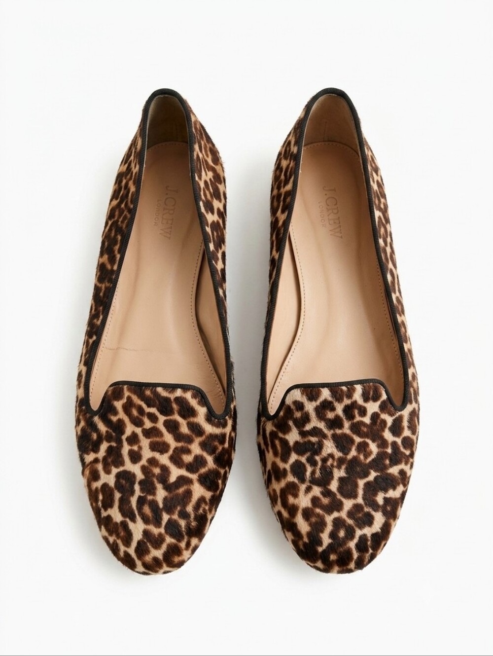 J.Crew Collection Leopard Calf Hair Smoking Loafers | Women's Size 9